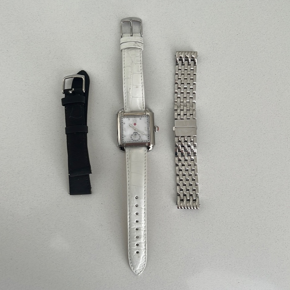 Michele Urban Stainless Steel Watch and Extra Bands